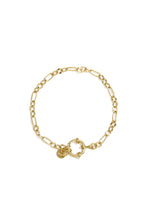 Bracciale con chiusura frontale e maglie di vario tipo.