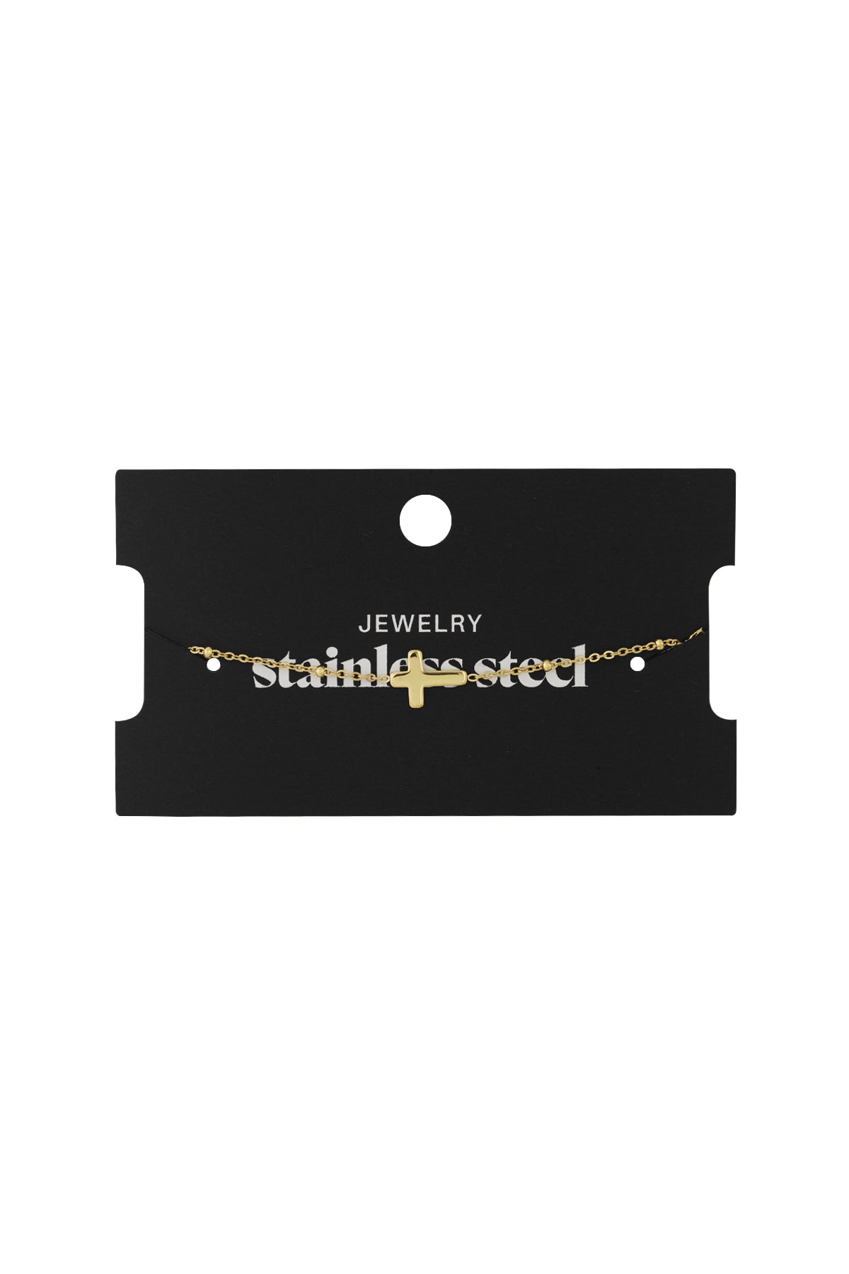 Bracciale Croce Classica Gold Stainless Steel