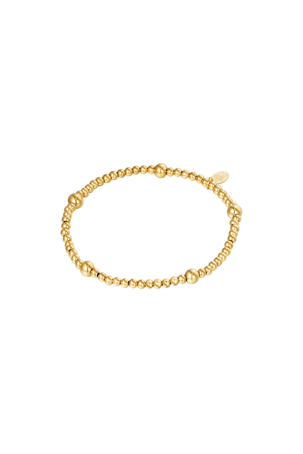 Bracciale Perline Gold Stainless Steel
