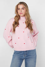 Maglione lavorato a maglia con cuori