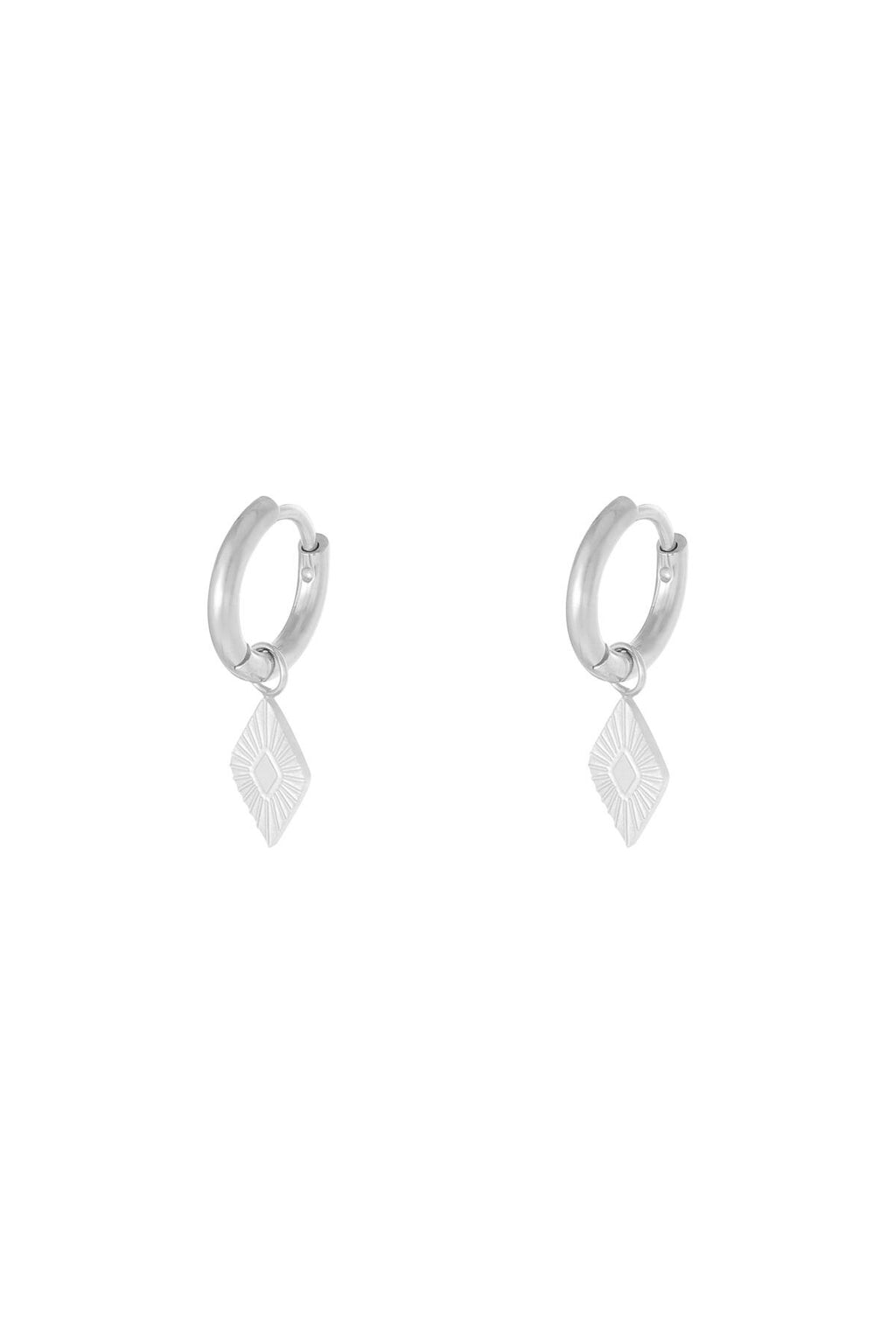Orecchini Diamante Gold Stainless Steel