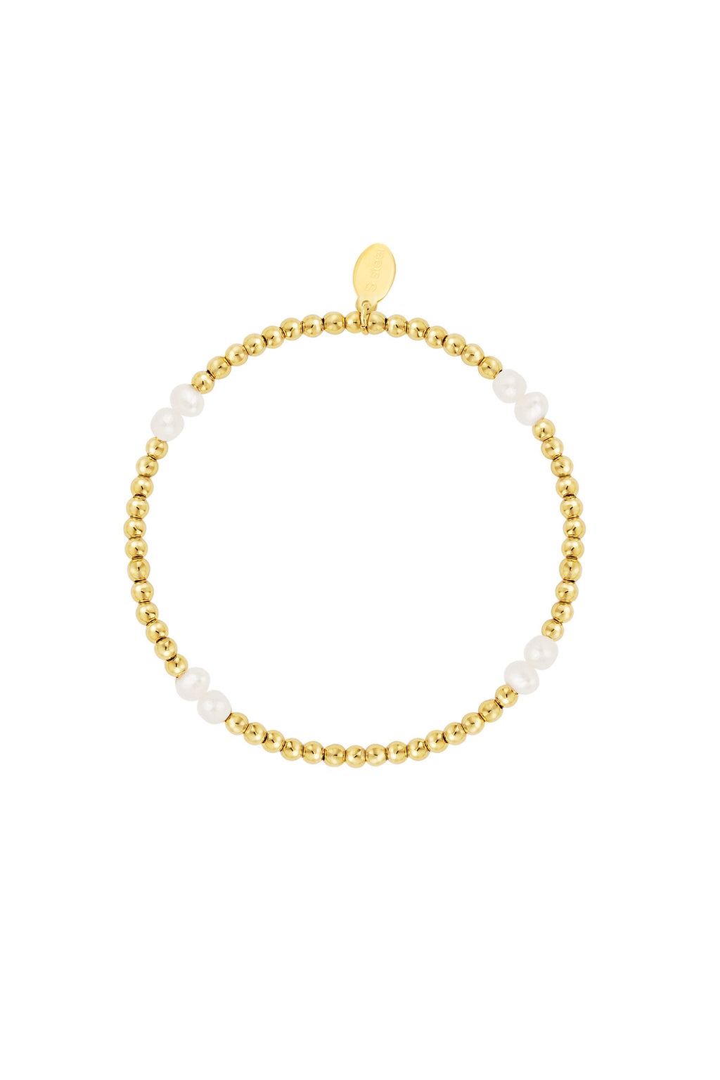 Bracelet pearl mix Gold Stainless Steel