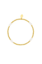 Bracelet pearl mix Gold Stainless Steel