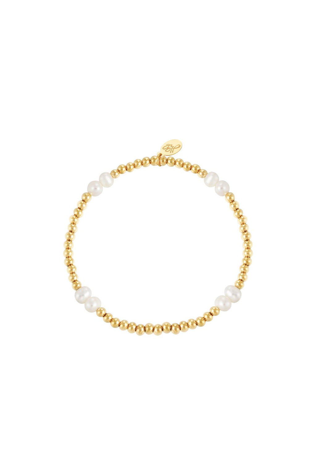 Bracelet pearl mix Gold Stainless Steel