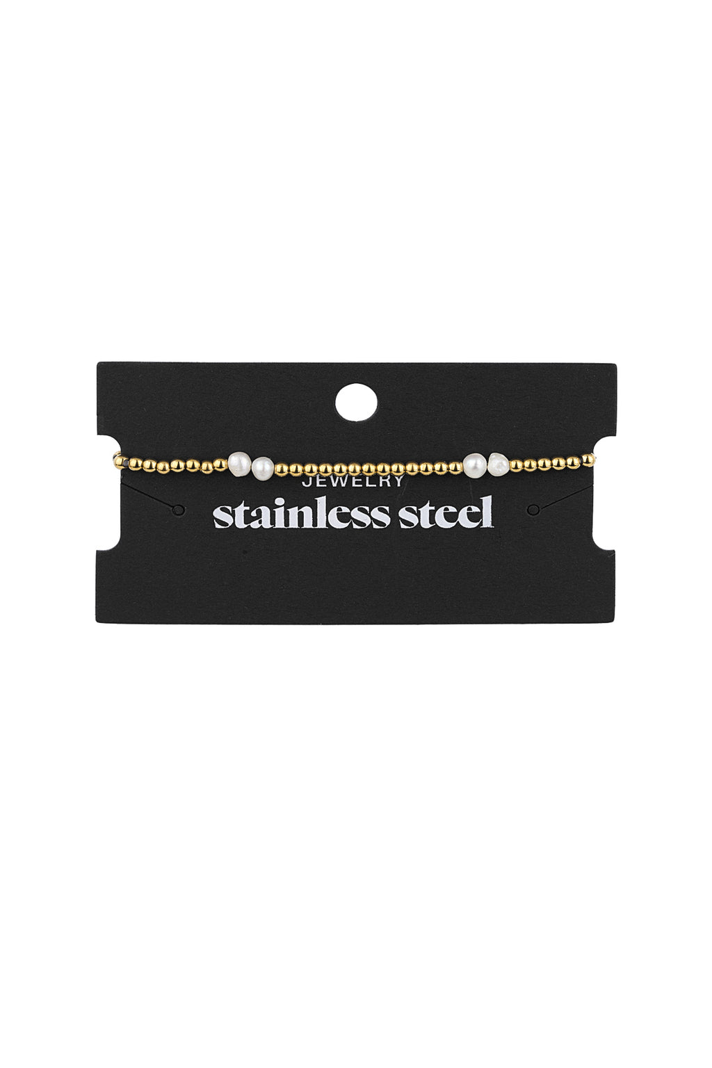 Bracelet pearl mix Gold Stainless Steel