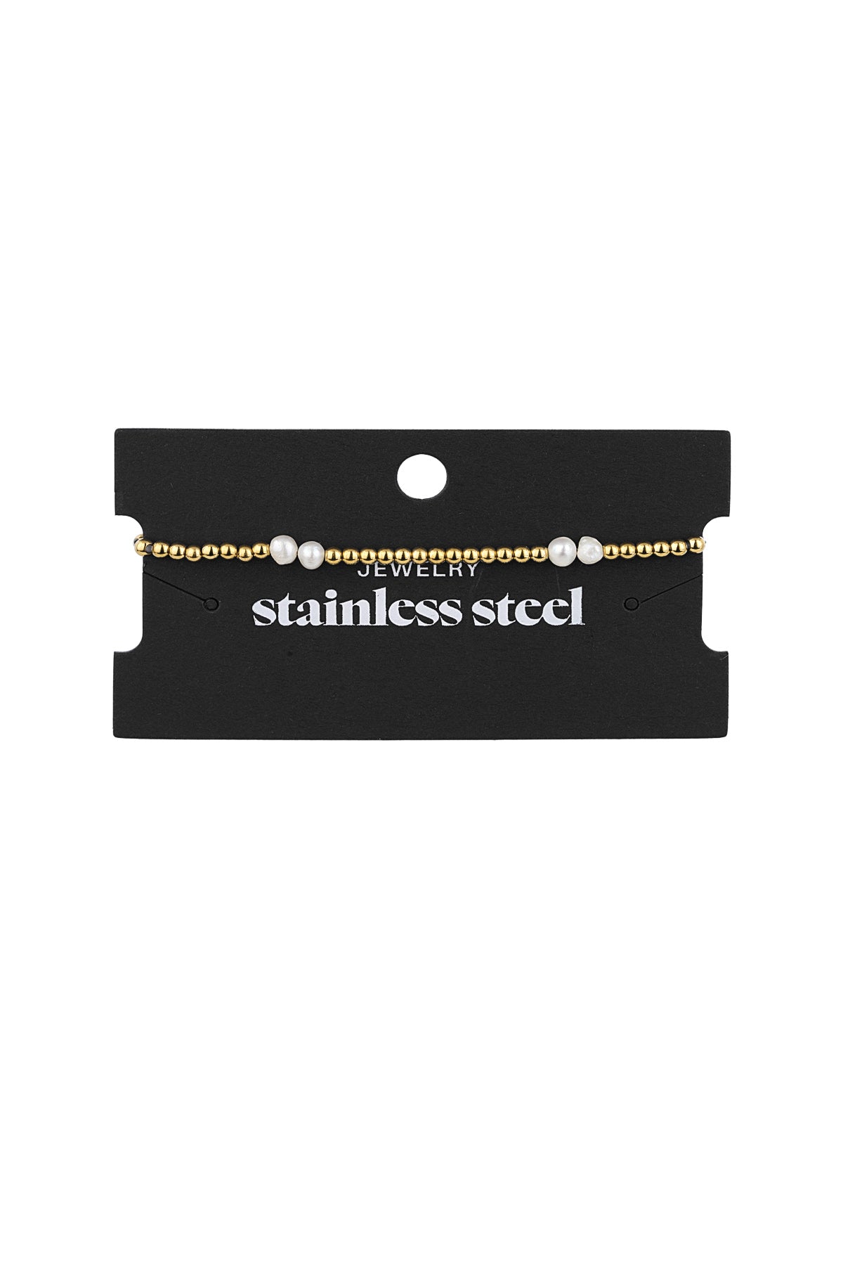 Bracelet pearl mix Gold Stainless Steel