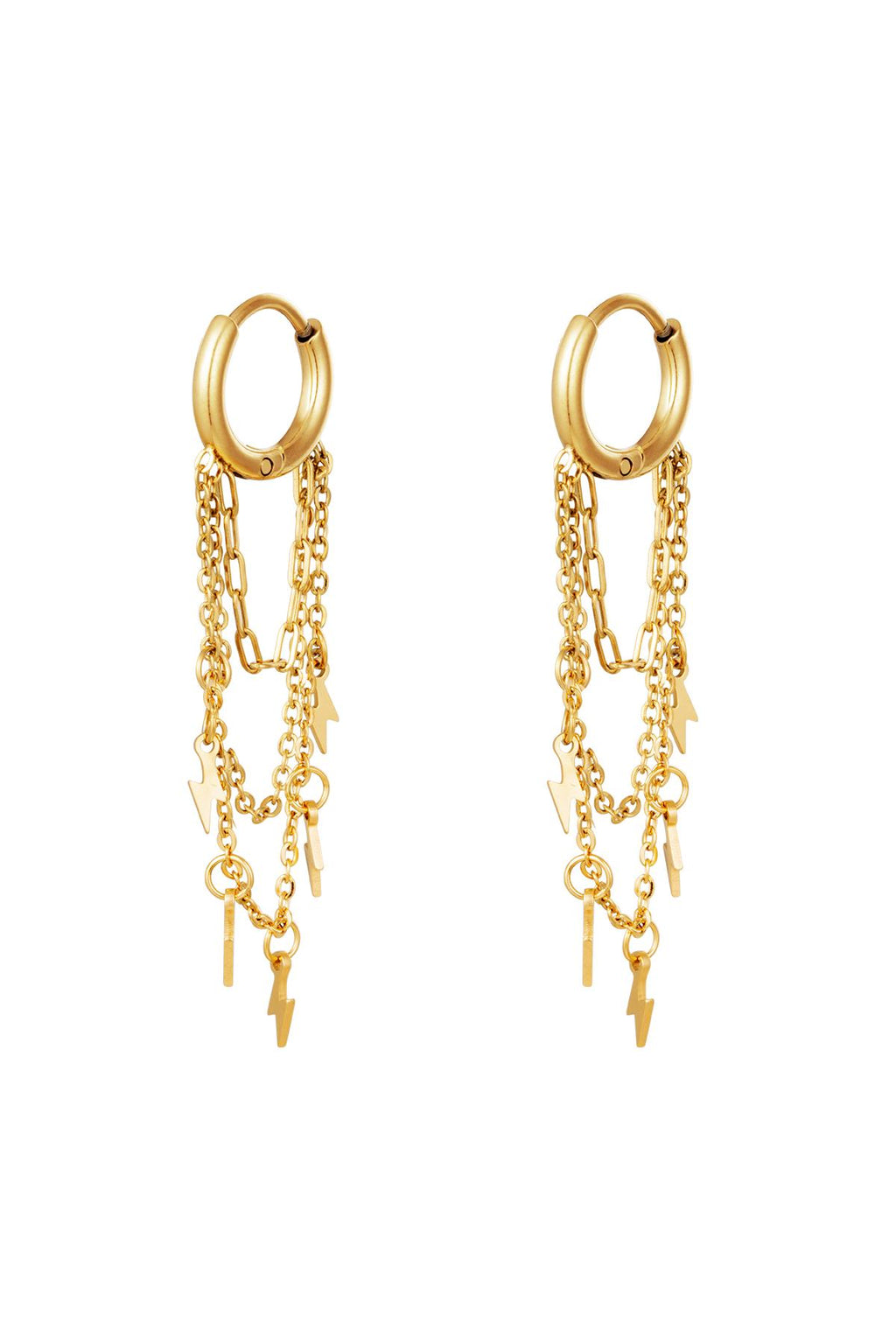 Earrings Thunder Gold Stainless Steel