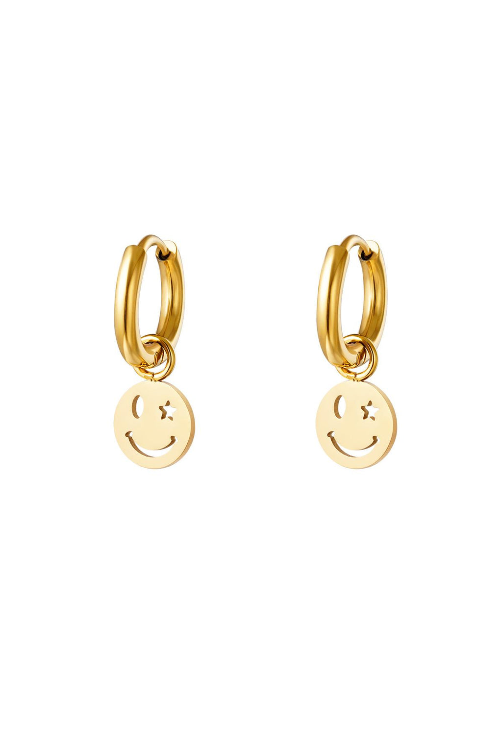 Faccina e stella in acciaio inossidabile Gold Stainless Steel