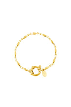Bracciale a catena ovale Gold Stainless Steel