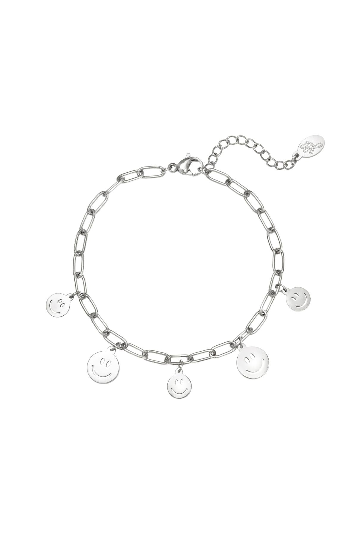 Bracciale con più emoticon Gold Stainless Steel