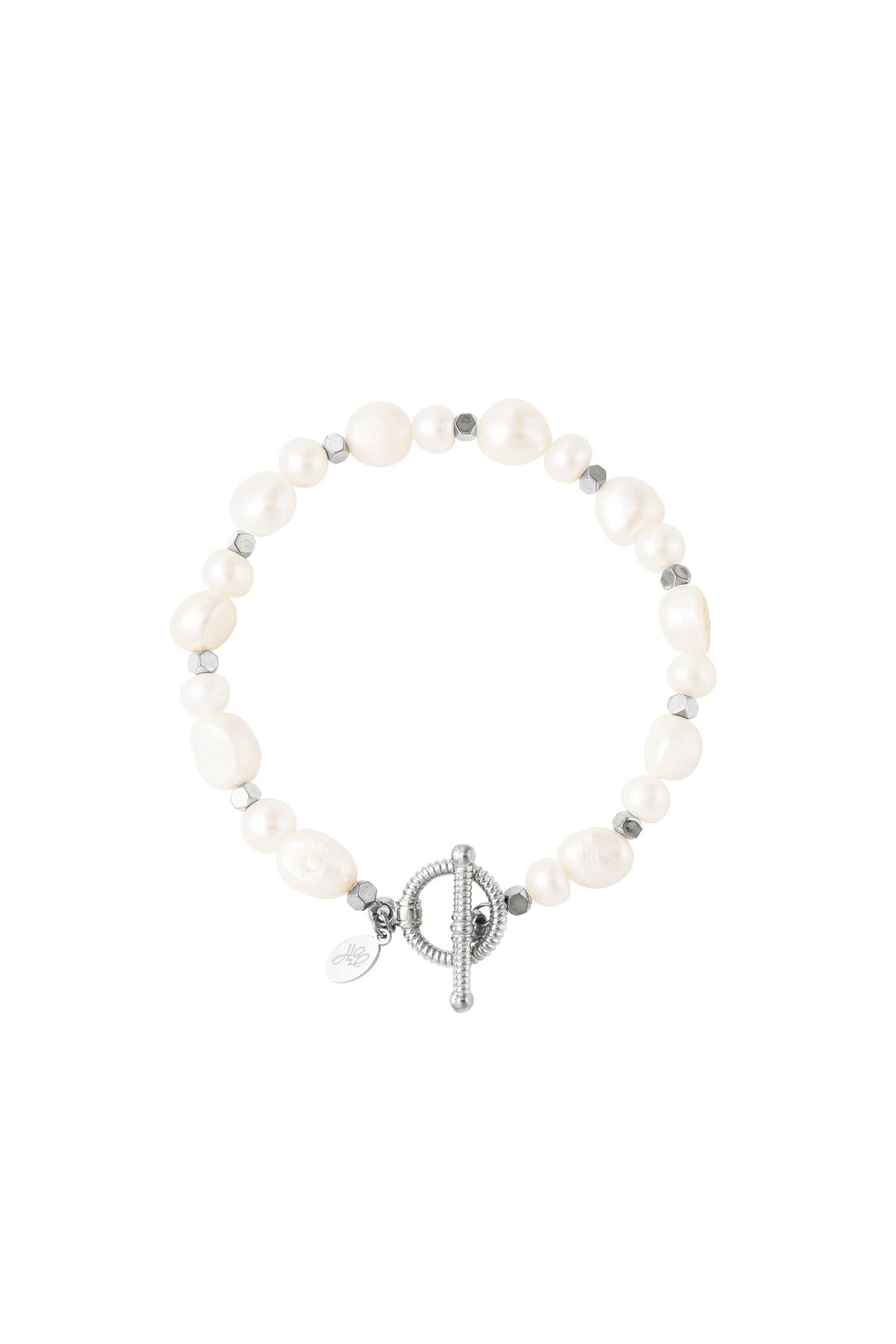 Bracciale perle in acciaio inossidabile Gold Stainless Steel