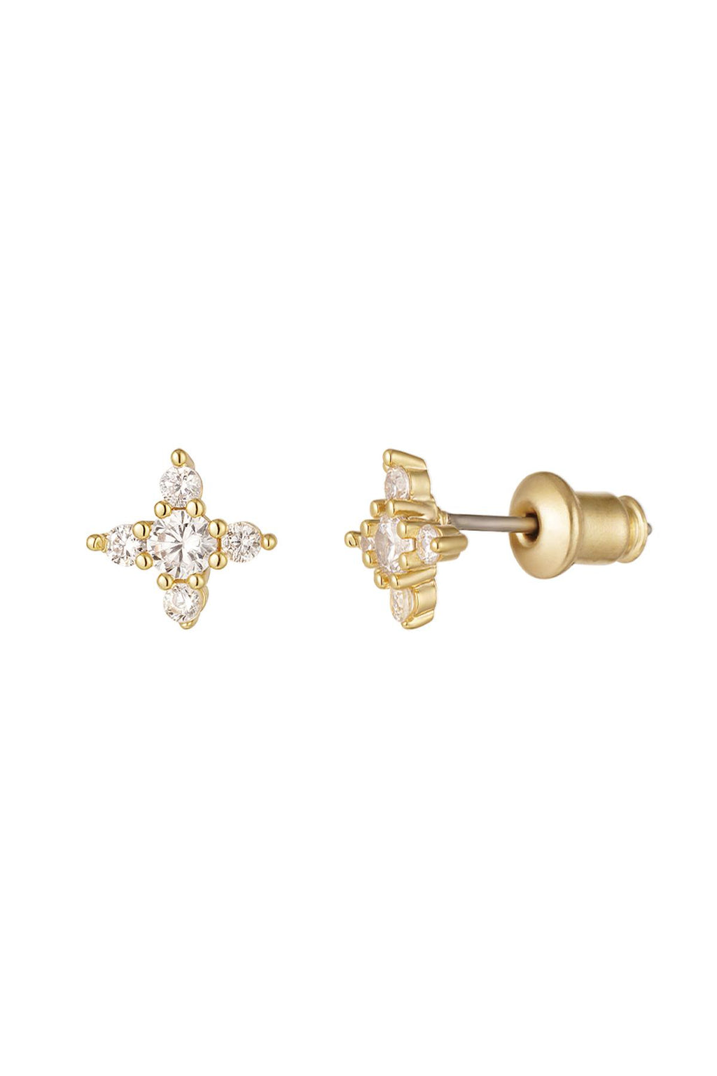 Orecchini a bottone Stella - Collezione Sparkle Gold Copper