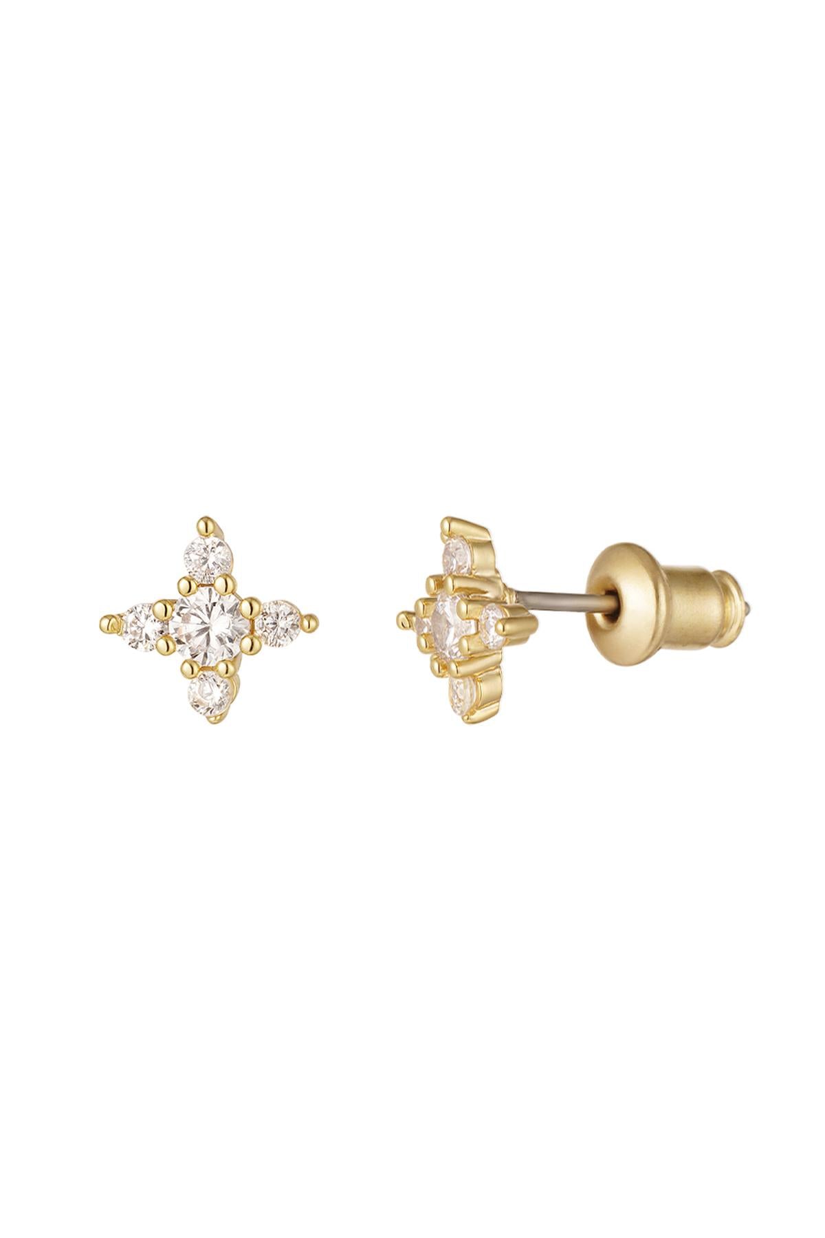 Orecchini a bottone Stella - Collezione Sparkle Gold Copper