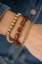 Bracciale con perline asimmetriche