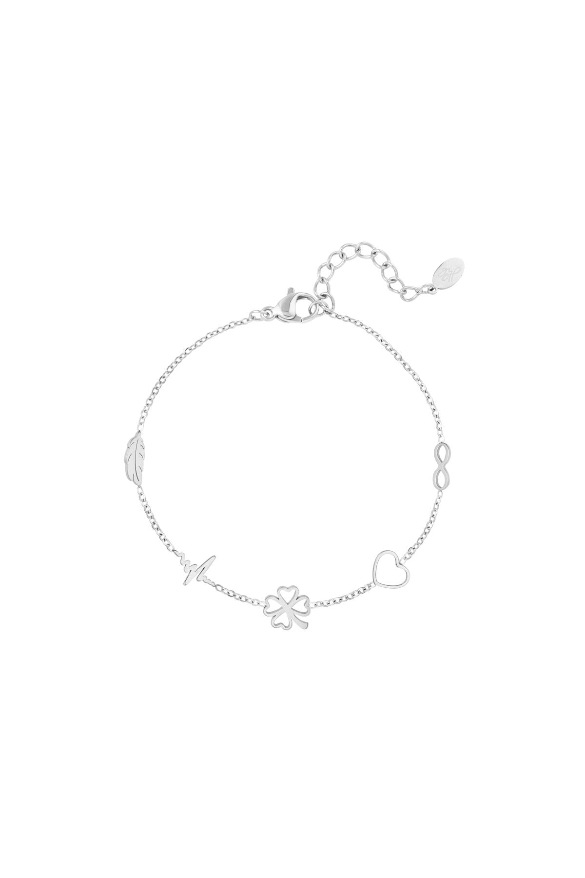Bracciale minimalista con charms Gold Stainless Steel