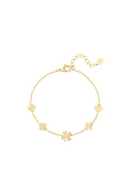 Bracciale 5 trifogli Gold Stainless Steel