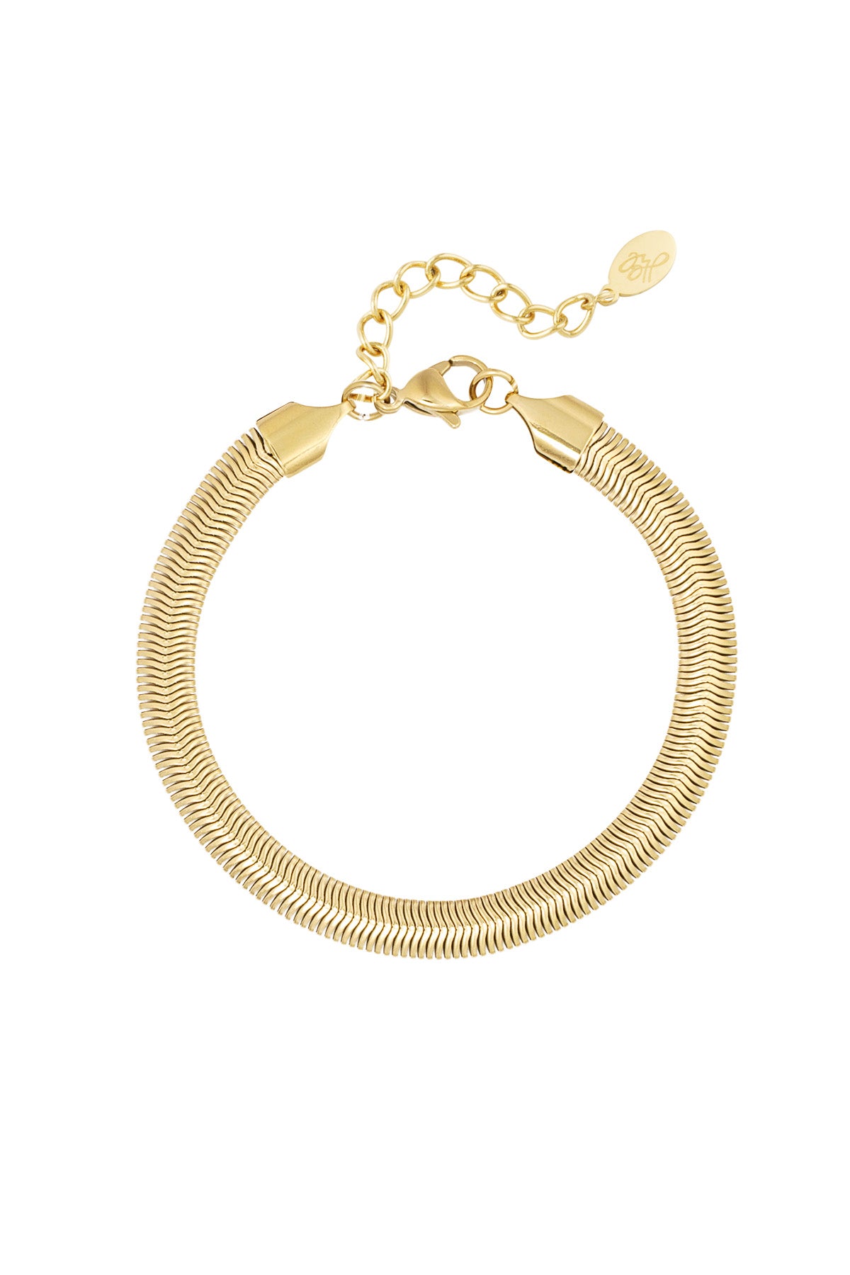 Bracciale piatto grosso - Colore oro-6.0MM