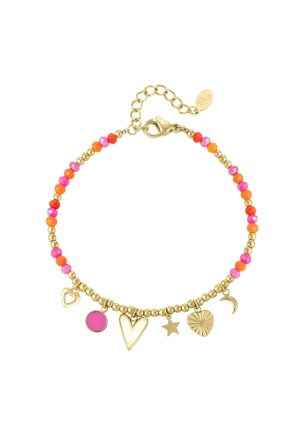 Bracciale sorriso estivo - rosa arancione