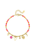 Bracciale sorriso estivo - rosa arancione