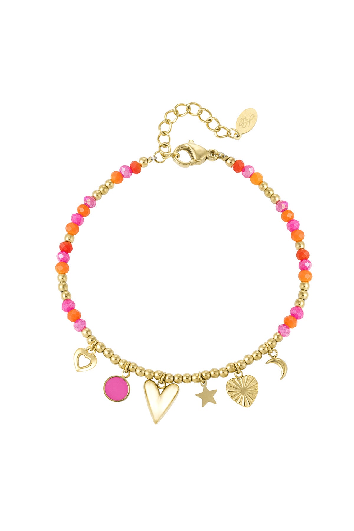Bracciale sorriso estivo - rosa arancione