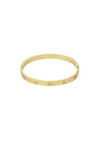 bracciale schiava con quadrifogli e pietre