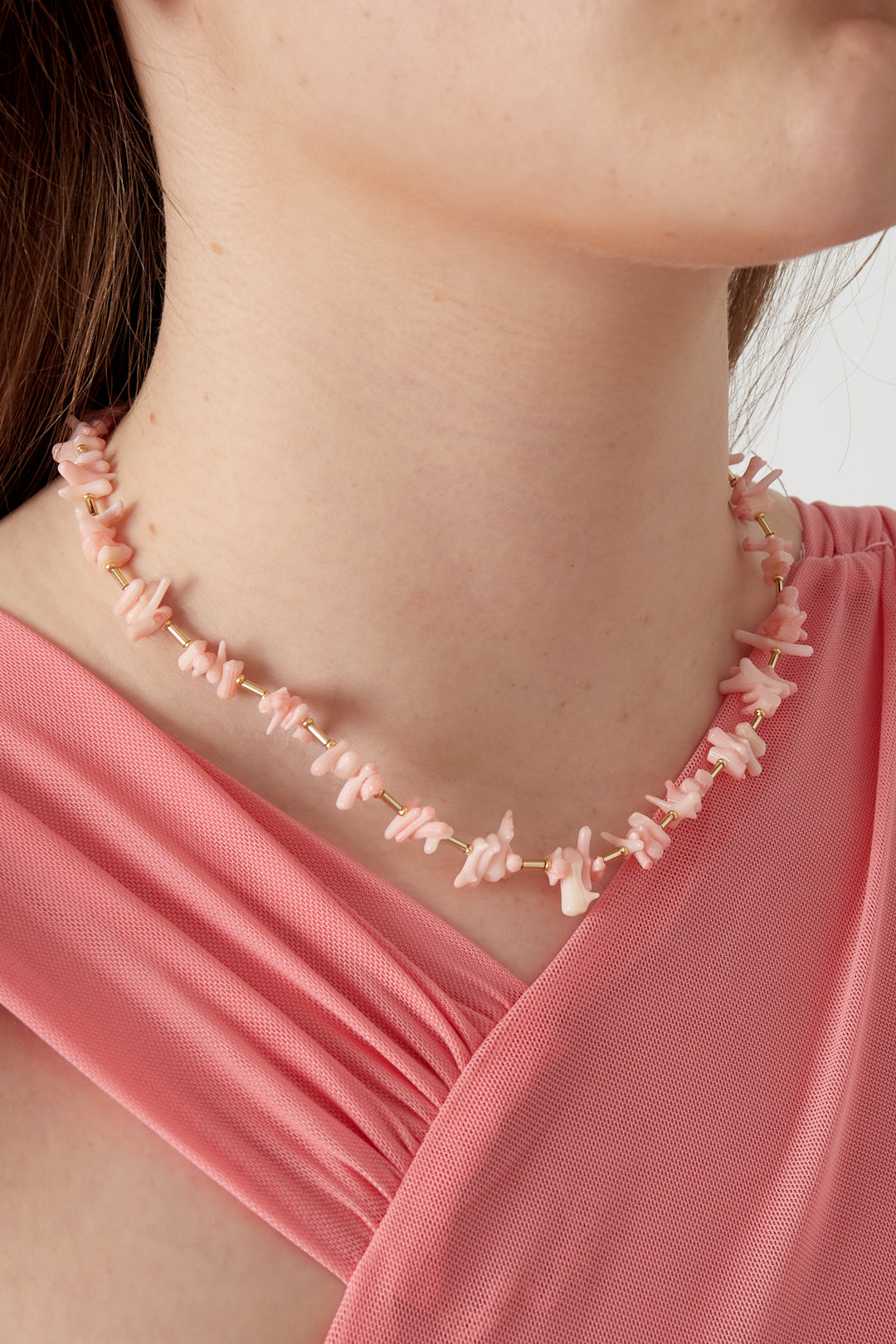 Collana con ciondoli di corallo