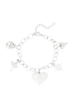 bracciale scintillante con cuore