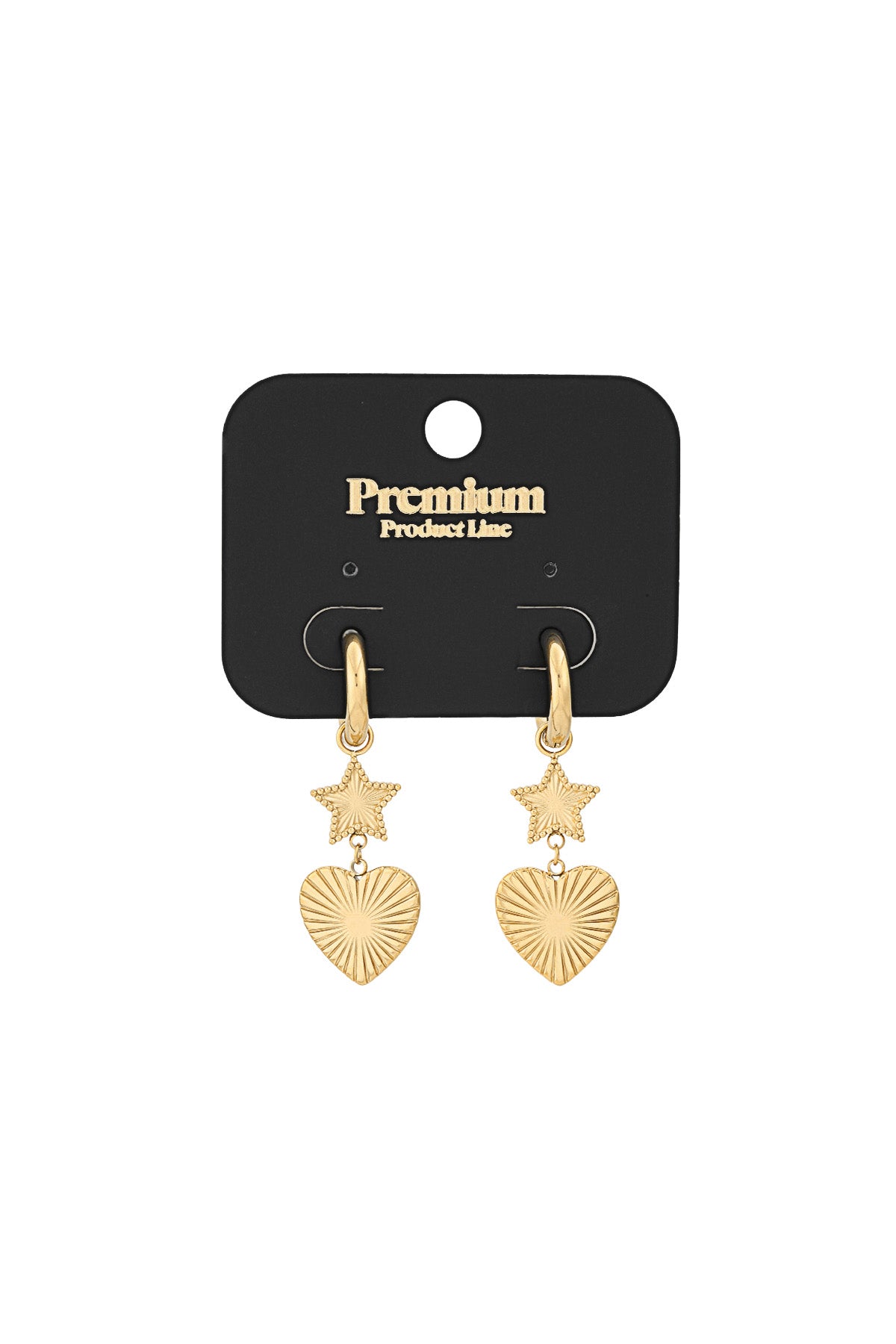 orecchini a forma di cuore stella