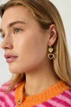 Orecchini pendenti in acciaio inossidabile a forma di cuore, casual, quotidiani, semplici, da donna
