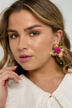 Orecchini pendenti in ferro Flower Vacation Serie lussuosa Gioielli da donna