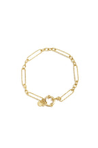 Bracciale con chiusura frontale e maglie di forme diverse