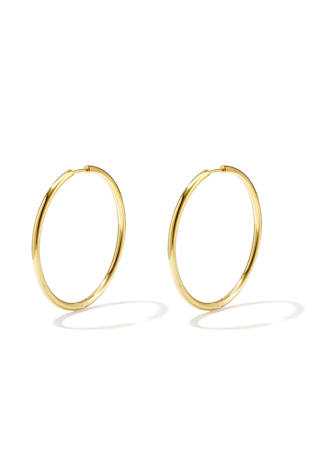 Orecchini a cerchio medio in acciaio inossidabile Gold Stainless Steel