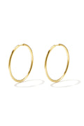 Orecchini a cerchio medio in acciaio inossidabile Gold Stainless Steel