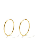 Orecchini a cerchio medio in acciaio inossidabile Gold Stainless Steel