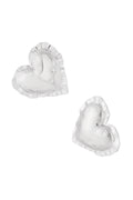 Orecchini a forma di cuore abbracciato