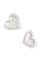 Orecchini a forma di cuore abbracciato