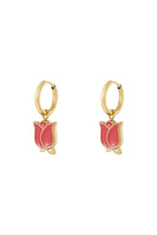 Orecchini pendenti in acciaio inossidabile, stile casual, semplici, da donna, stile fiore