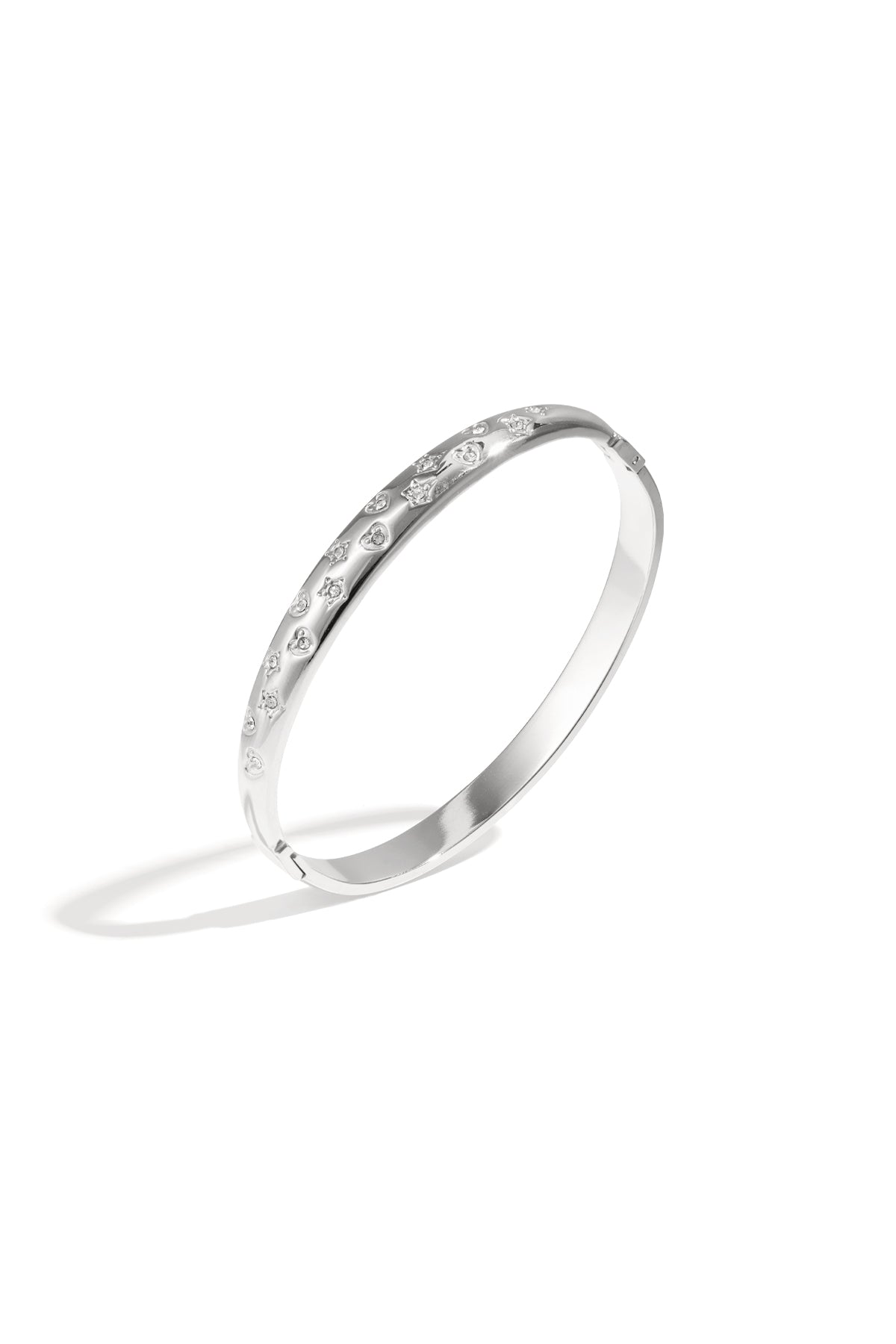 Braccialetti in acciaio inossidabile a pois, casual, quotidiani, semplici, gioielli da donna
