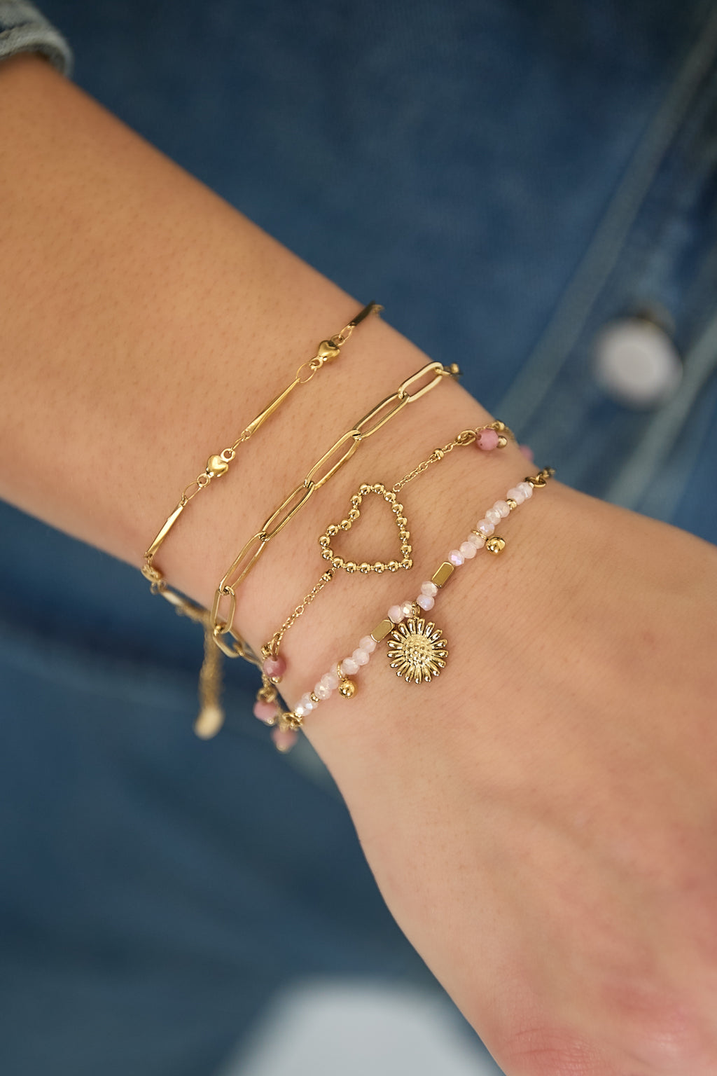 Bracciale con tre perline