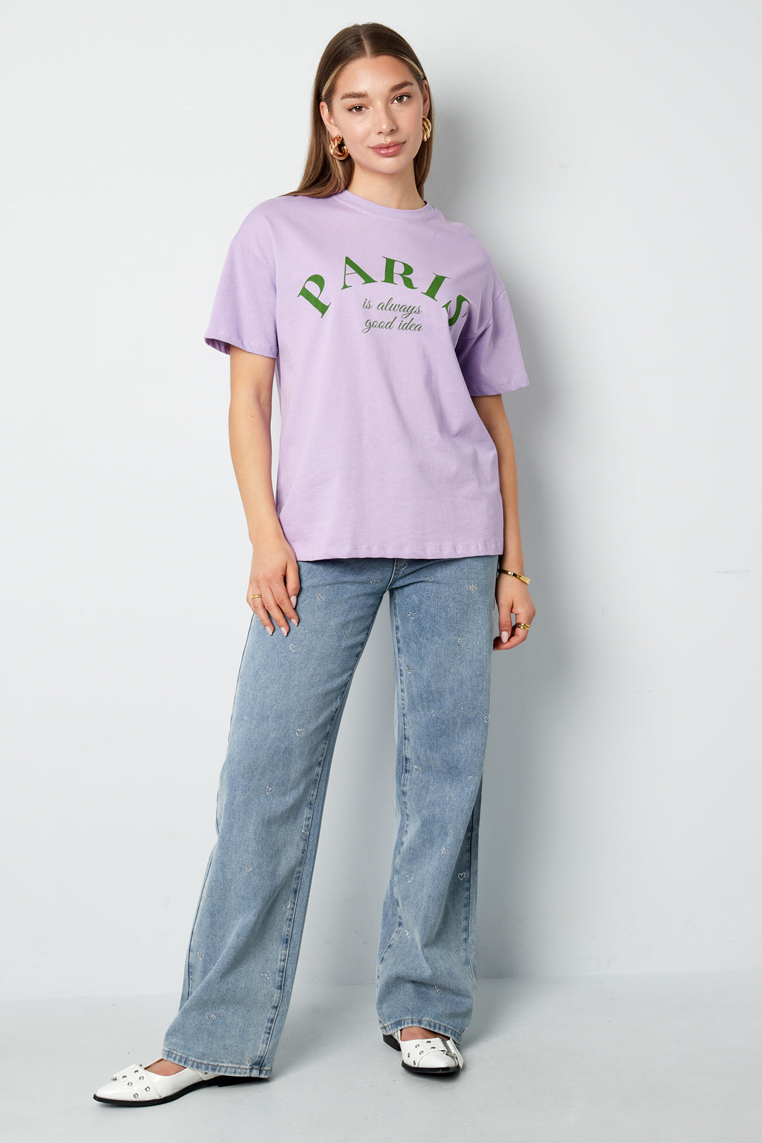 Cotton Maglietta Donna Casual Letters