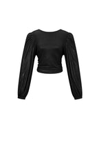 Maglia in Fibra di Poliestere per Donna a Maniche Lunghe Sexy Colore Puro