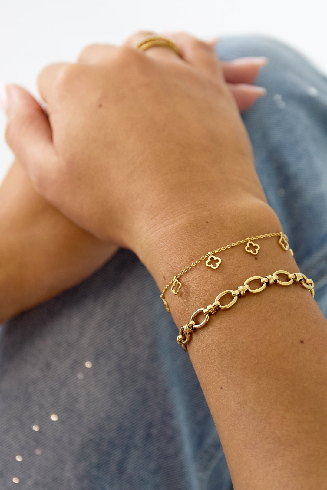 bracciale 6 quadrifogli