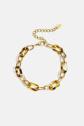 Braccialetti a catena in acciaio inossidabile con stampa leopardata, casual, per tutti i giorni, gioielli da donna