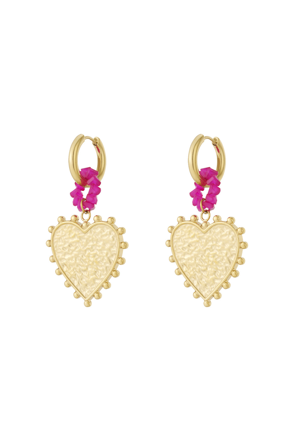Orecchini pendenti in acciaio inossidabile a forma di cuore, casual, quotidiani, semplici, da donna
