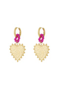 Orecchini pendenti in acciaio inossidabile a forma di cuore, casual, quotidiani, semplici, da donna