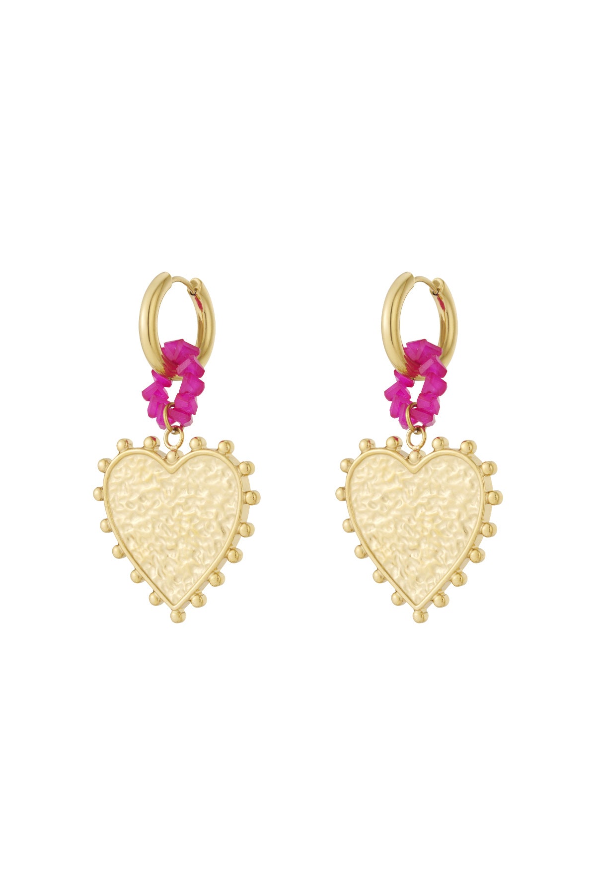 Orecchini pendenti in acciaio inossidabile a forma di cuore, casual, quotidiani, semplici, da donna