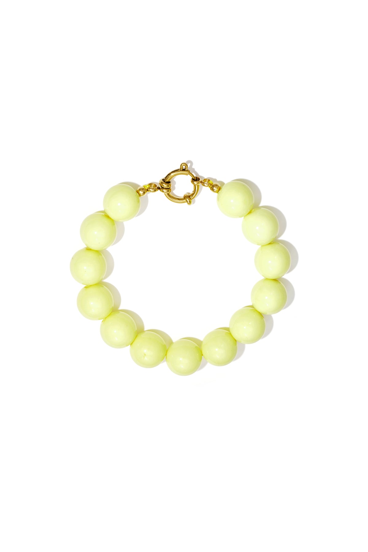 Bracciale con perline grandi e chiusura sul davanti