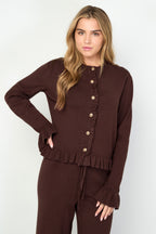 Il cardigan con volant amorevole