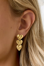 Orecchini pendenti a forma di cuore, casual, quotidiani, semplici, gioielli da donna