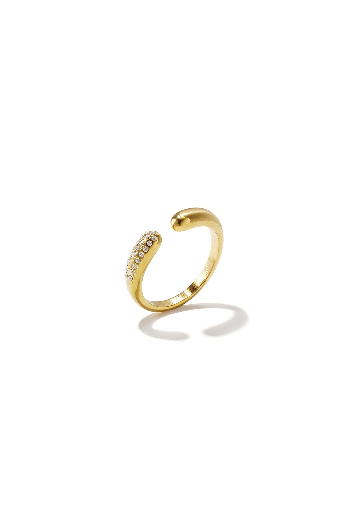 Anelli minimalisti in acciaio inossidabile placcato oro 14 carati, modello cerchio, casual, per tutti i giorni, della serie Simple, gioielli da donna.